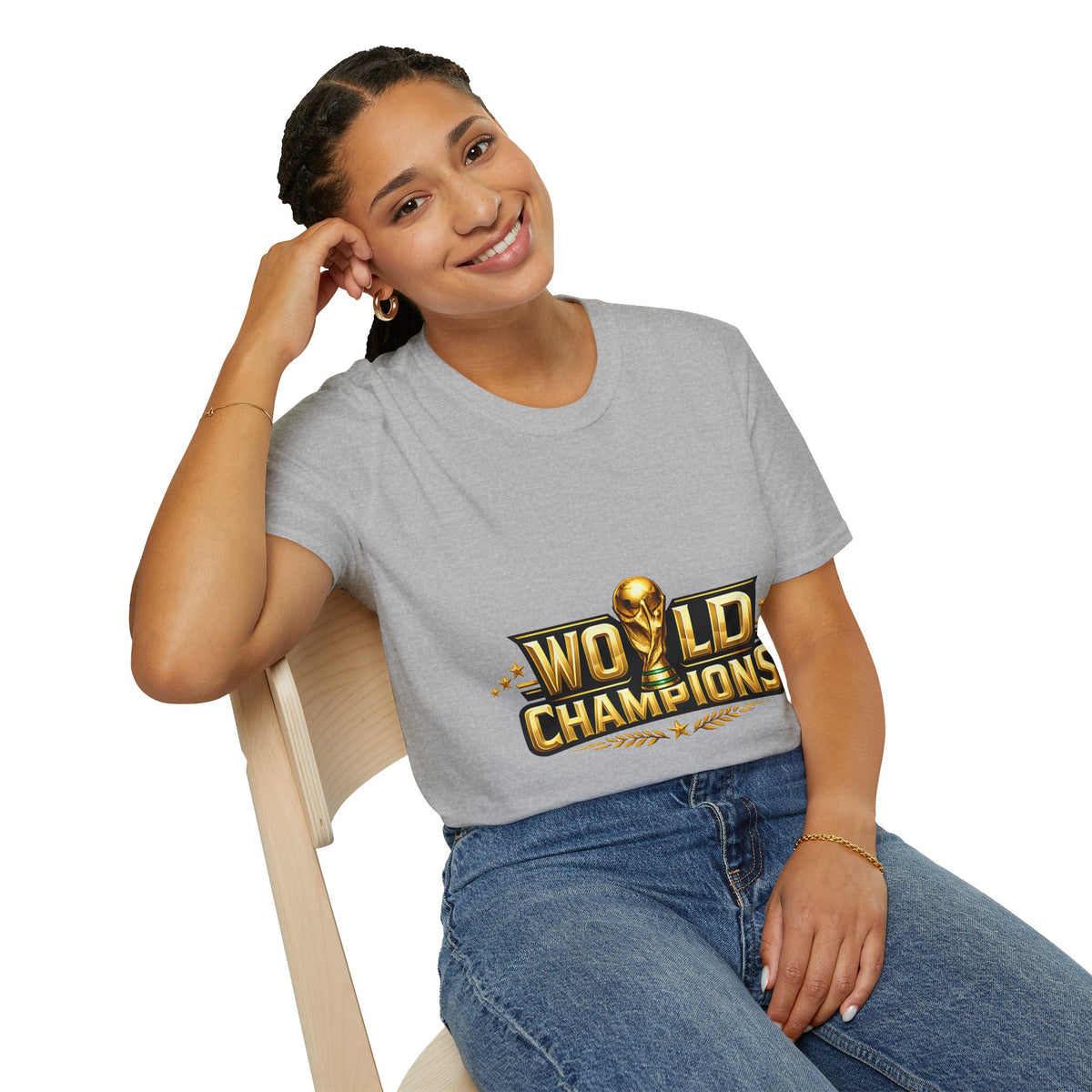 World Champions T-Shirt — Gold Trophy Sports Tee