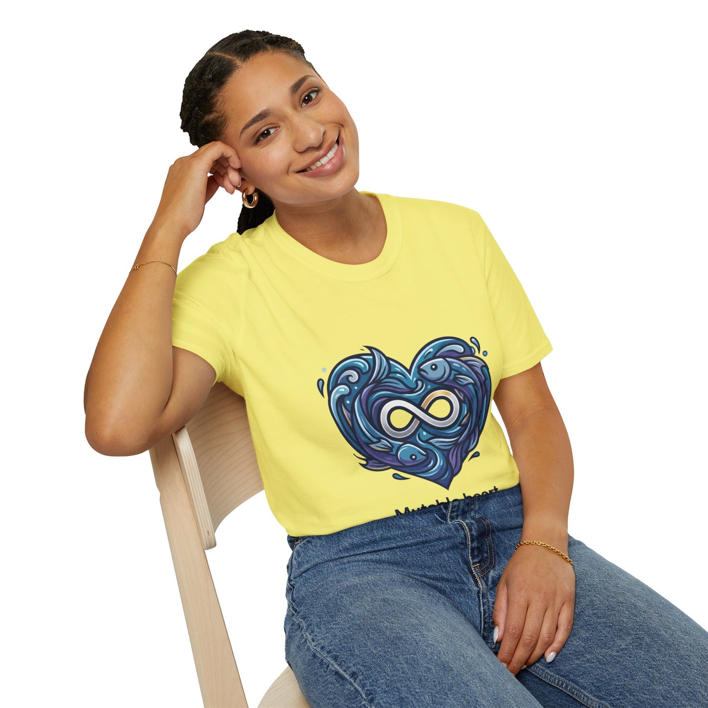 Pisces Infinity Heart T‑Shirt — Zodiac Ocean Love Tee