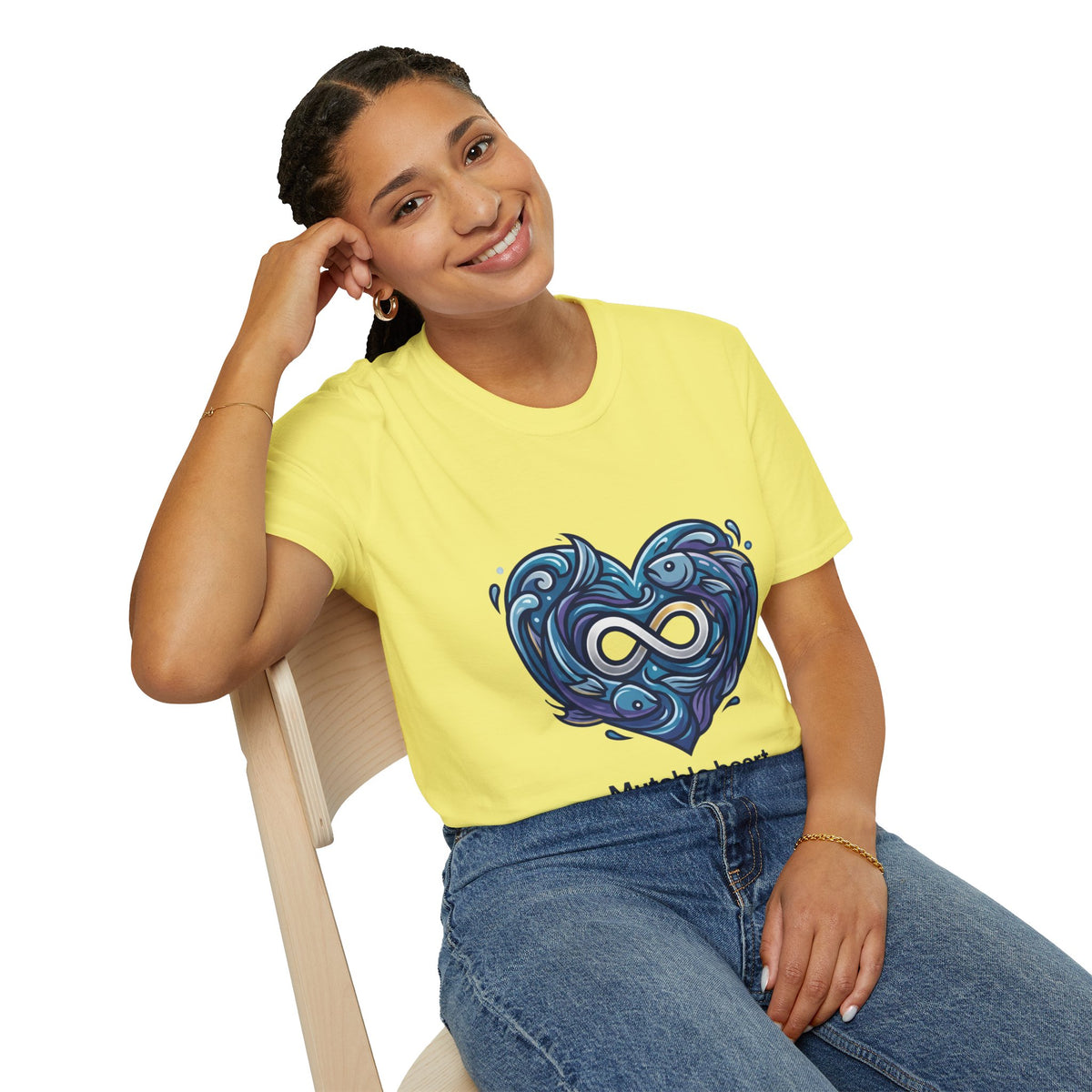 Pisces Infinity Heart T‑Shirt — Zodiac Ocean Love Tee