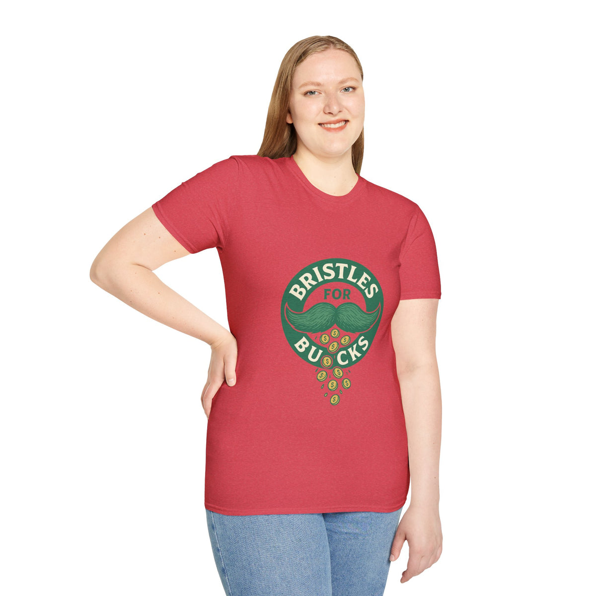 Bristles for Bucks T‑Shirt — Vintage Green Charity Donation Logo Tee - Trending Now - October 2026