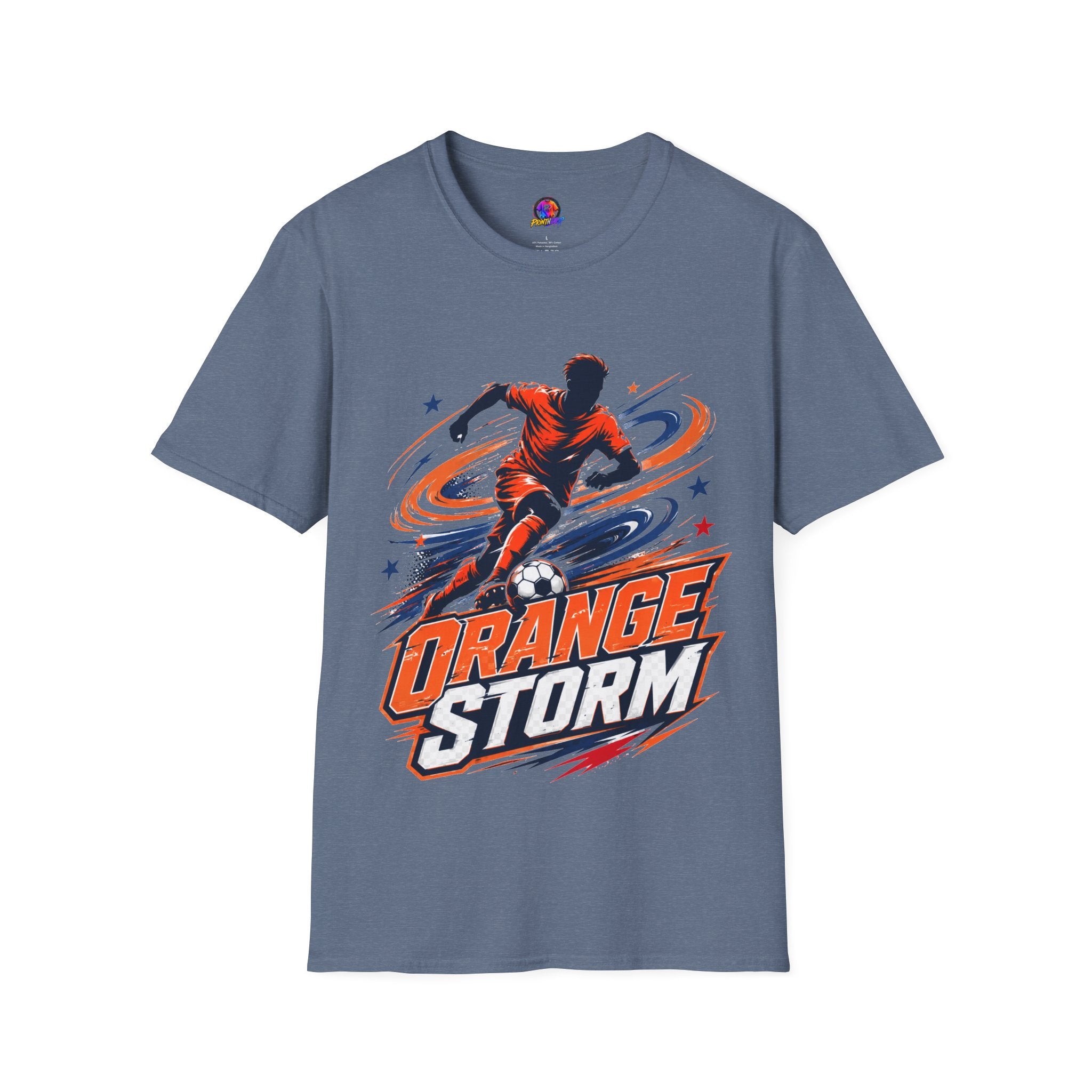 Netherlands Orange Storm Soccer T-Shirt — Dynamic Player Graphic Tee