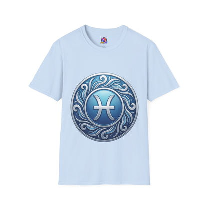 Pisces Zodiac T-Shirt – Blue Water Sign Astrology Tee