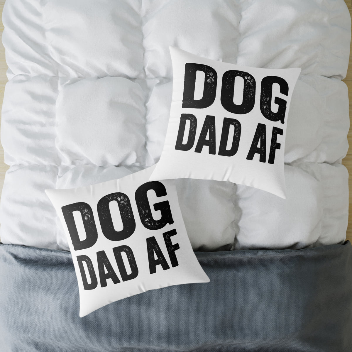 Funny Dog Dad AF Pillow — Funny Square Decorative Pillow for Dog Lovers