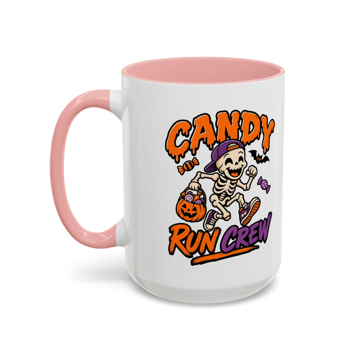 Candy Run Crew Coffee Mug — Halloween Skeleton Trick-or-Treat Accent Mug (11/15oz)