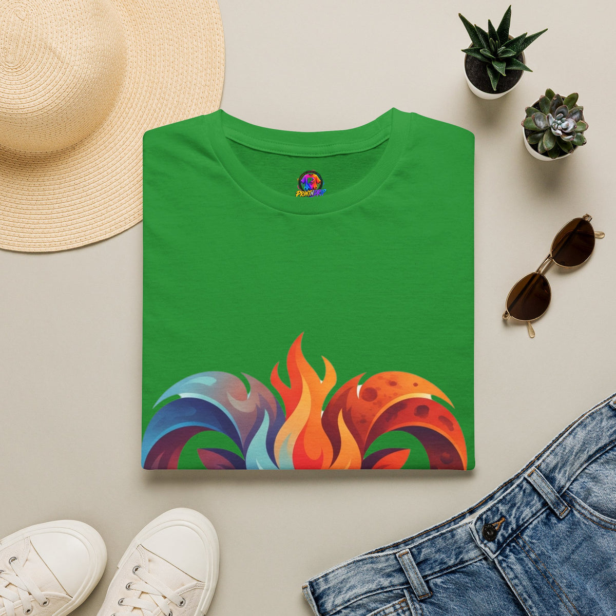 Aries Zodiac Ram Head Flame Graphic T-Shirt — Bold Aries Zodiac Tee
