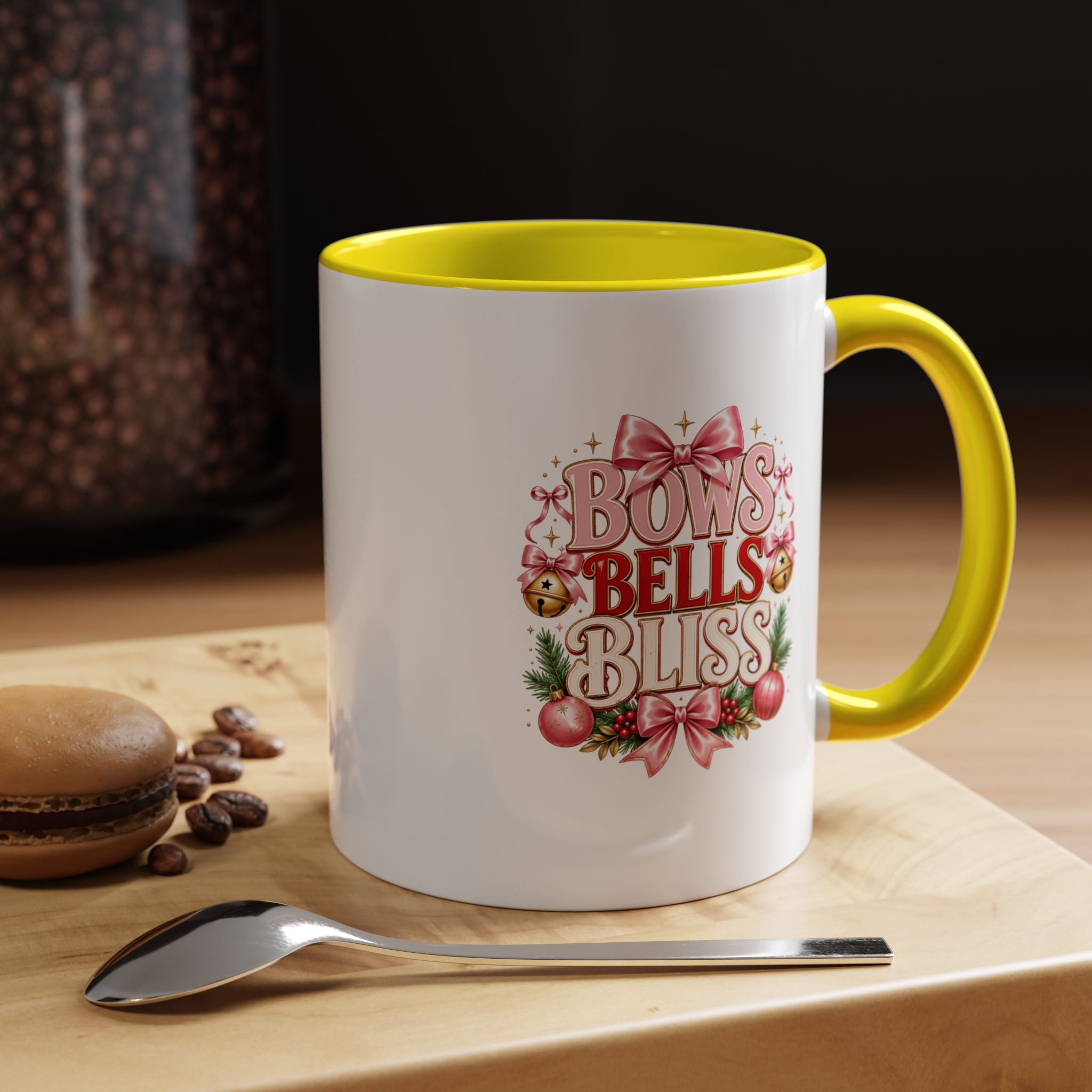 Bows Bells Bliss Christmas Accent Coffee Mug