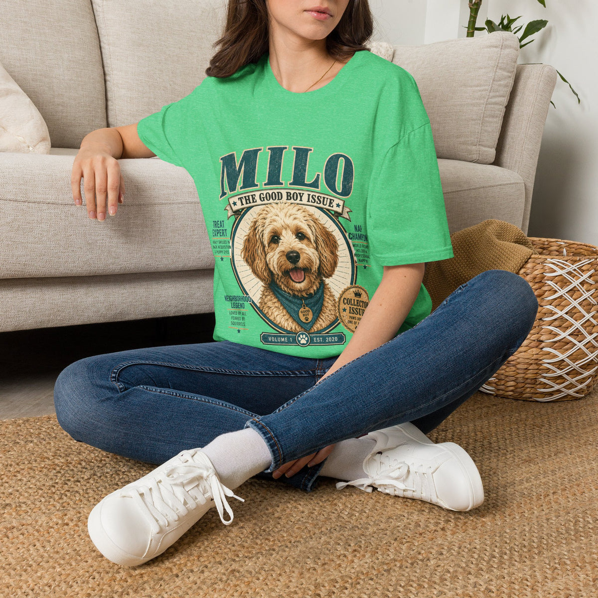 Milo 'The Good Boy Issue' T-Shirt — Cute Dog Portrait Tee