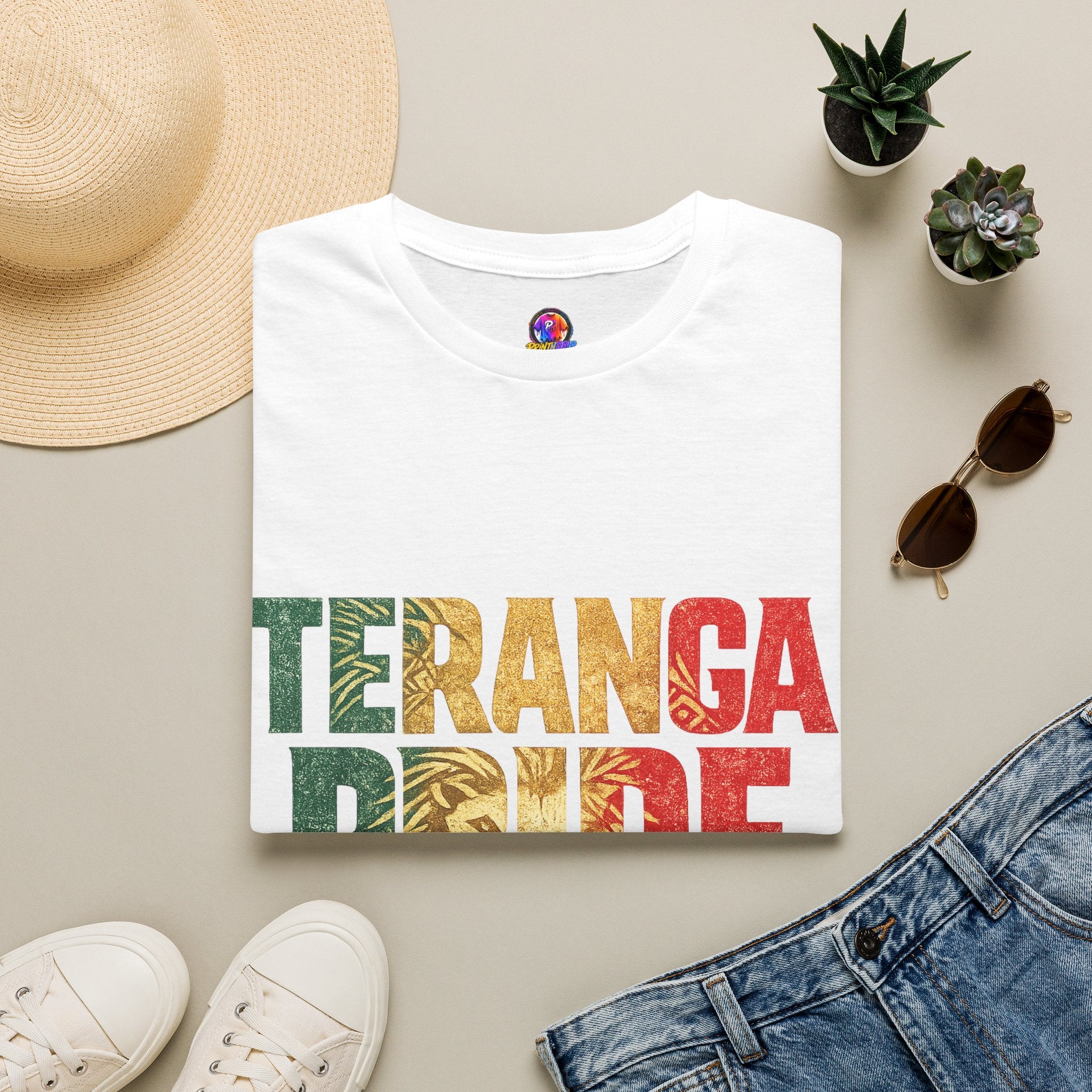Senegal Teranga Pride T-Shirt — Senegal Flag Colors & Lion Graphic
