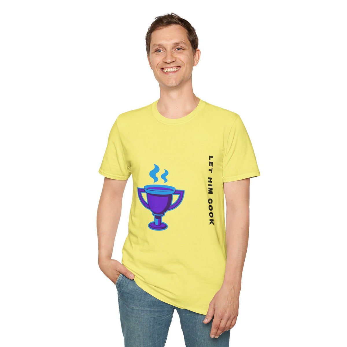 Trophy Mug T‑Shirt — "Let Him Cook" Funny Chef Pride Tee - Trending Now - September 2026