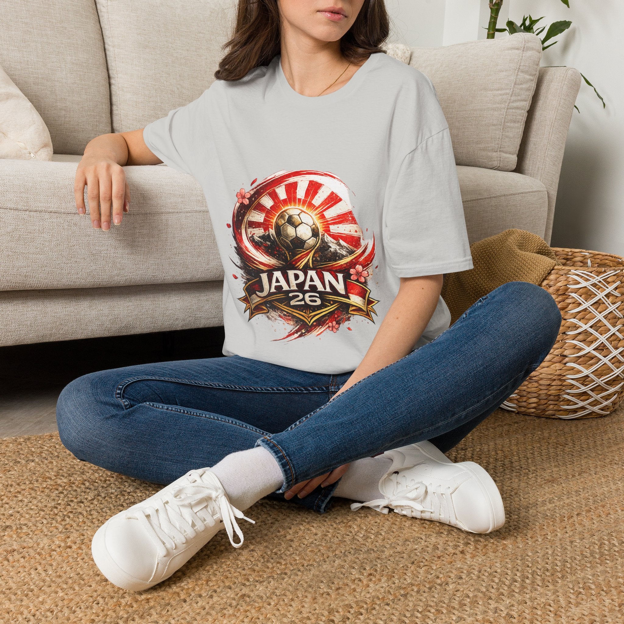 Japan Soccer T‑Shirt — Rising Sun Football Graphic