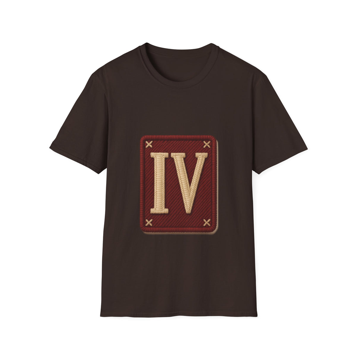 Roman Numeral IV Vintage Patch T-Shirt — Minimal Retro 4 Shirt - Trending Now - August 2026