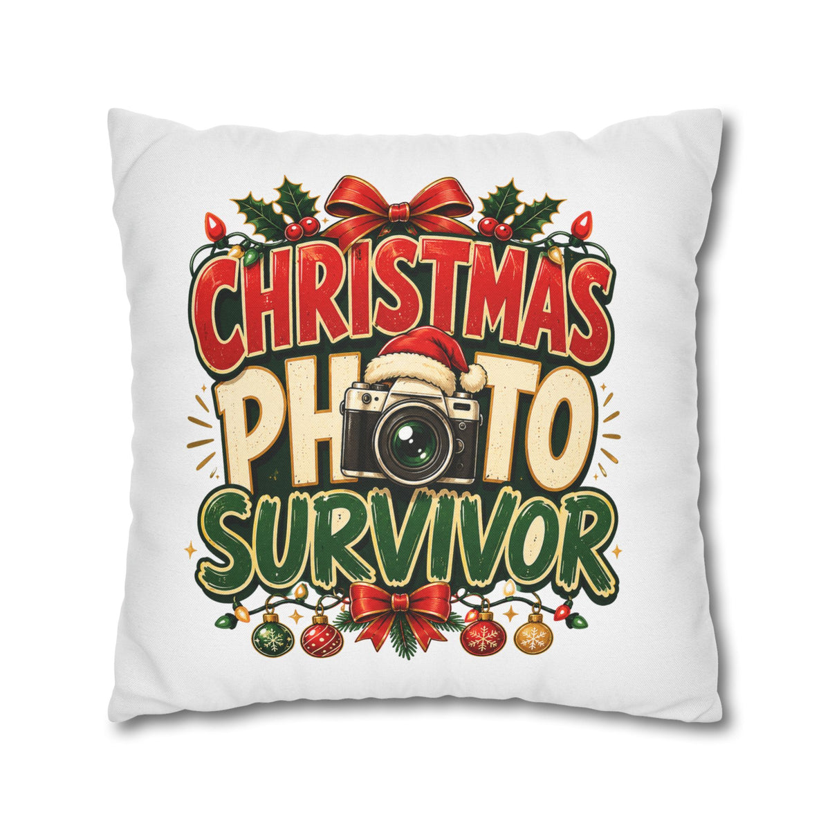 Christmas Photo Survivor Pillowcase