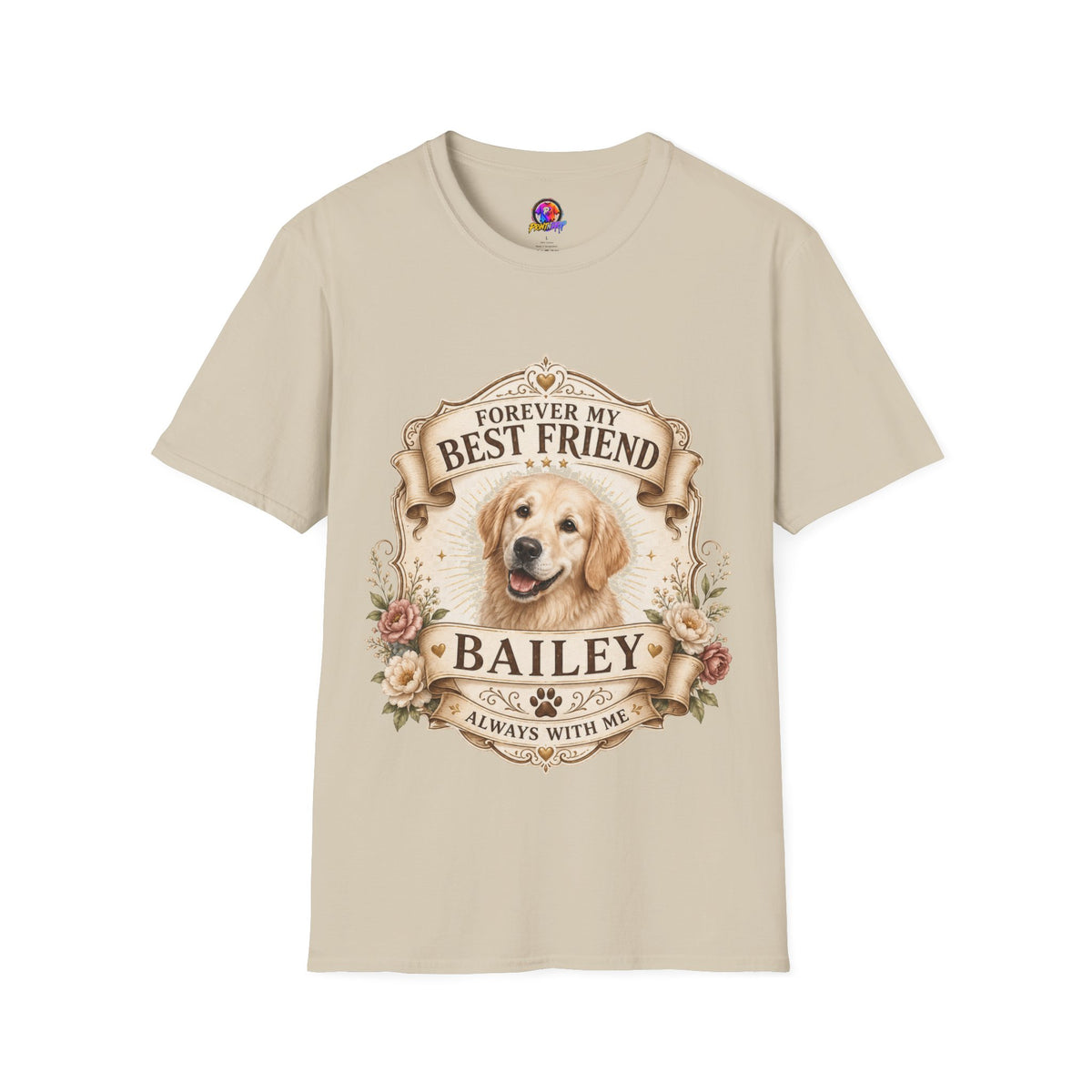 Forever My Best Friend Golden Retriever T-Shirt — Personalized Pet Memorial Tee