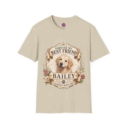 Forever My Best Friend Golden Retriever T-Shirt — Personalized Pet Memorial Tee