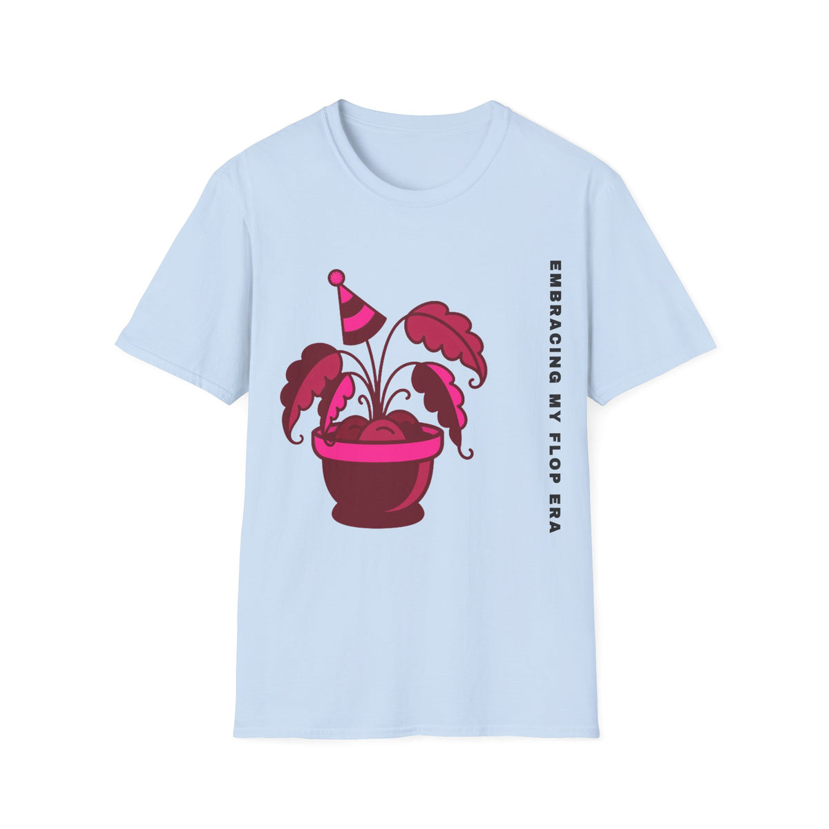 Plant Party T-Shirt — "Embracing" Pink Potted Plant Graphic - Trending Now - September 2026