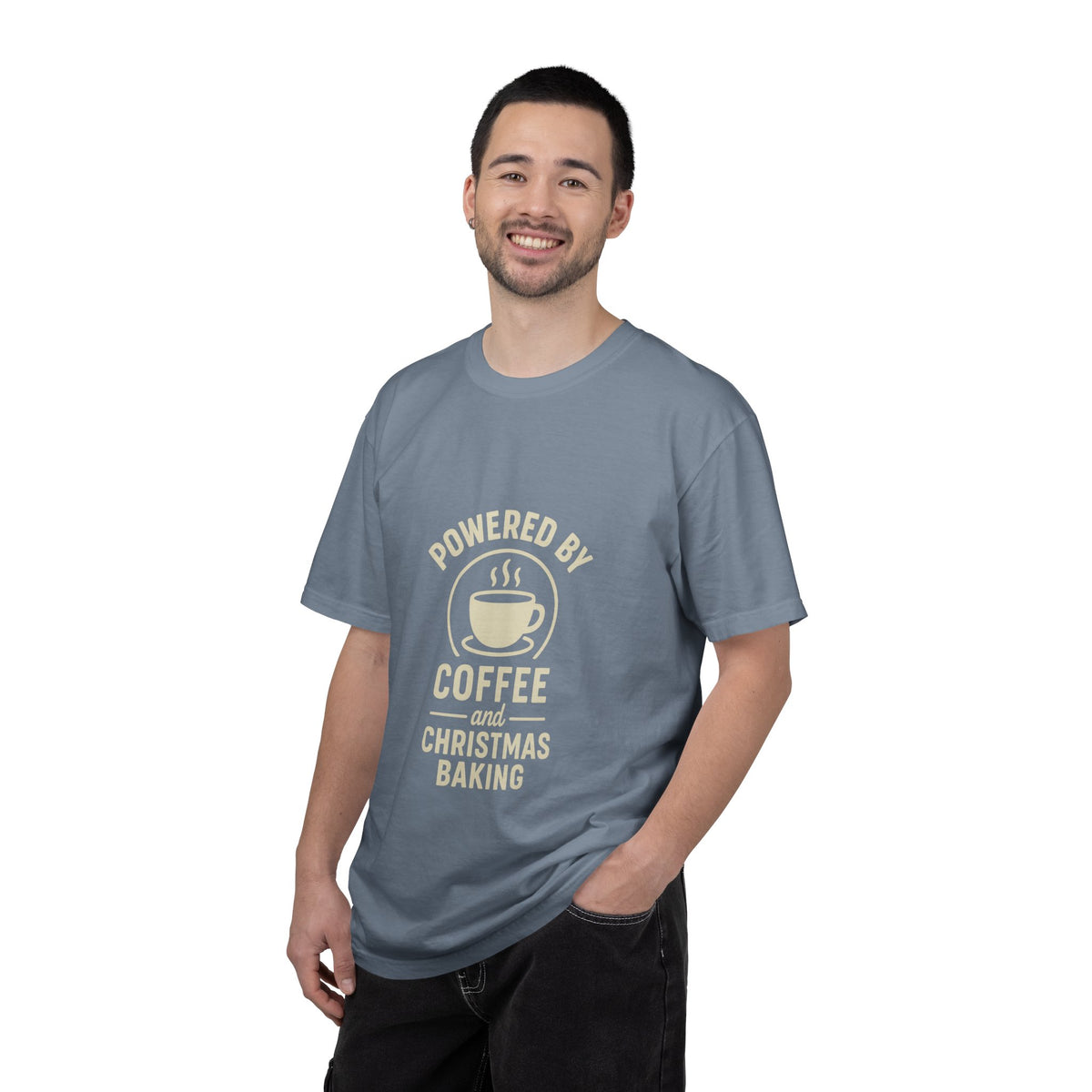 Christmas Baking T-Shirt — "Powered by Coffee and Christmas Baking"- Trending Now - October 2026