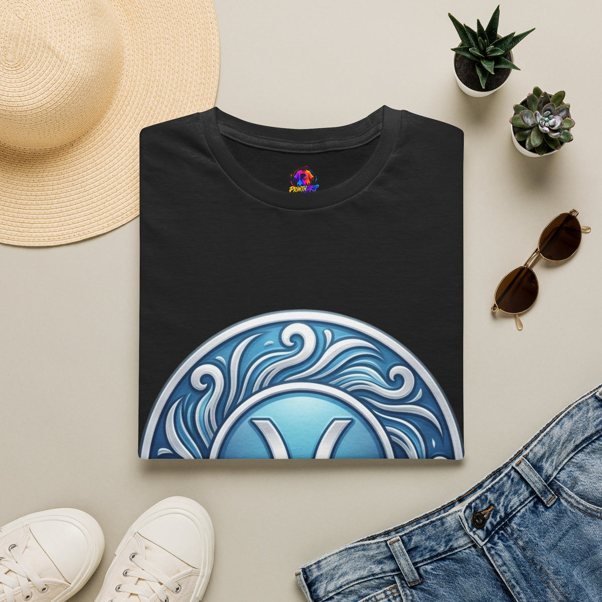 Pisces Zodiac T-Shirt – Blue Water Sign Astrology Tee