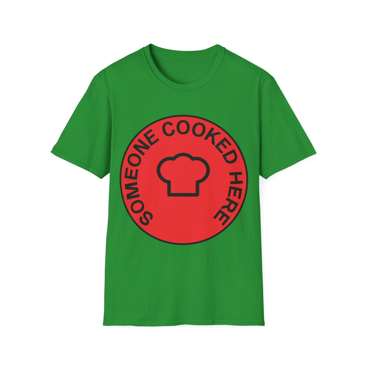 Someone Cooked Here Red Badge Tee - Funny Retro Chef Graphic T-Shirt - Trending Now - September 2026