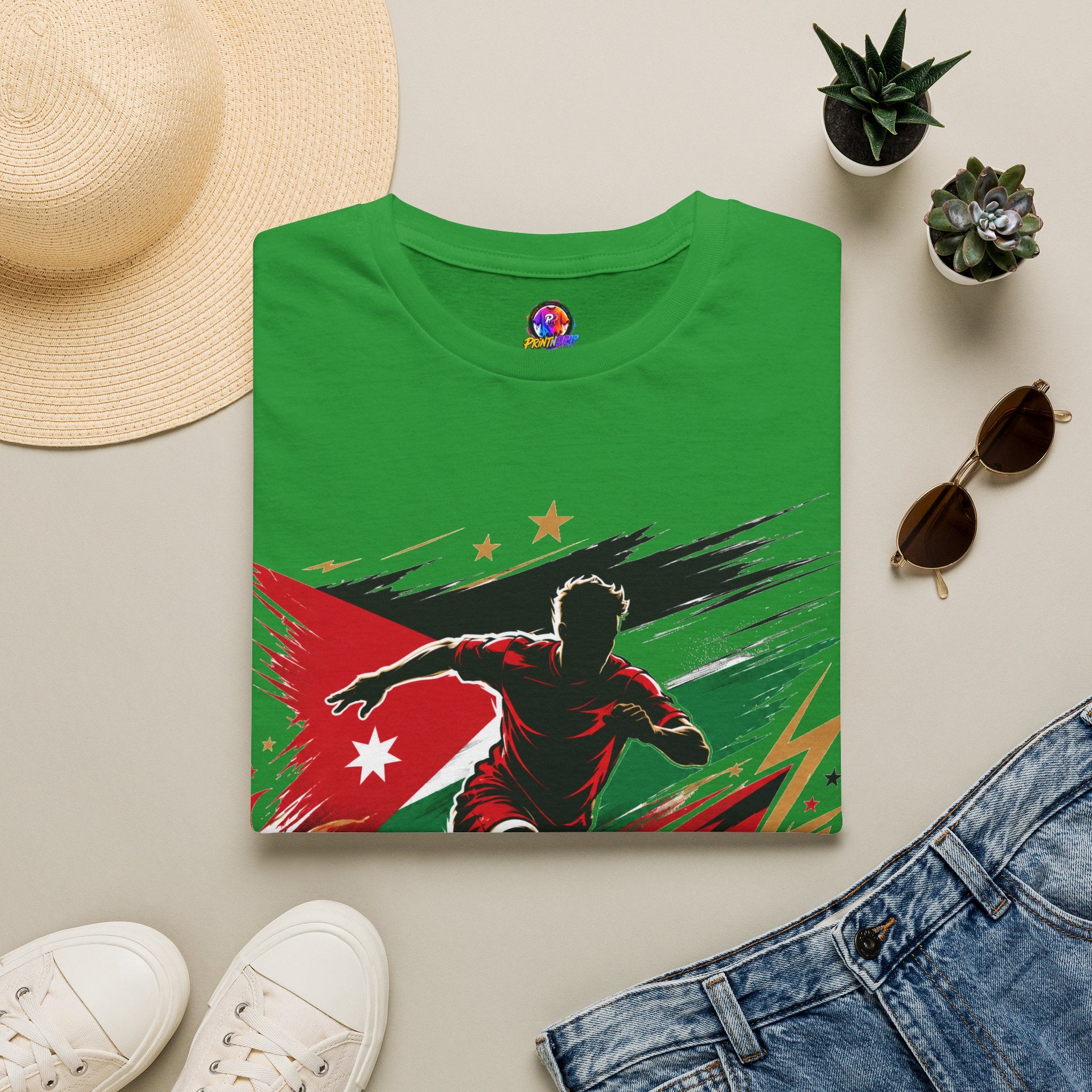 Jordan Soccer T‑Shirt — Desert Courage Flag Design