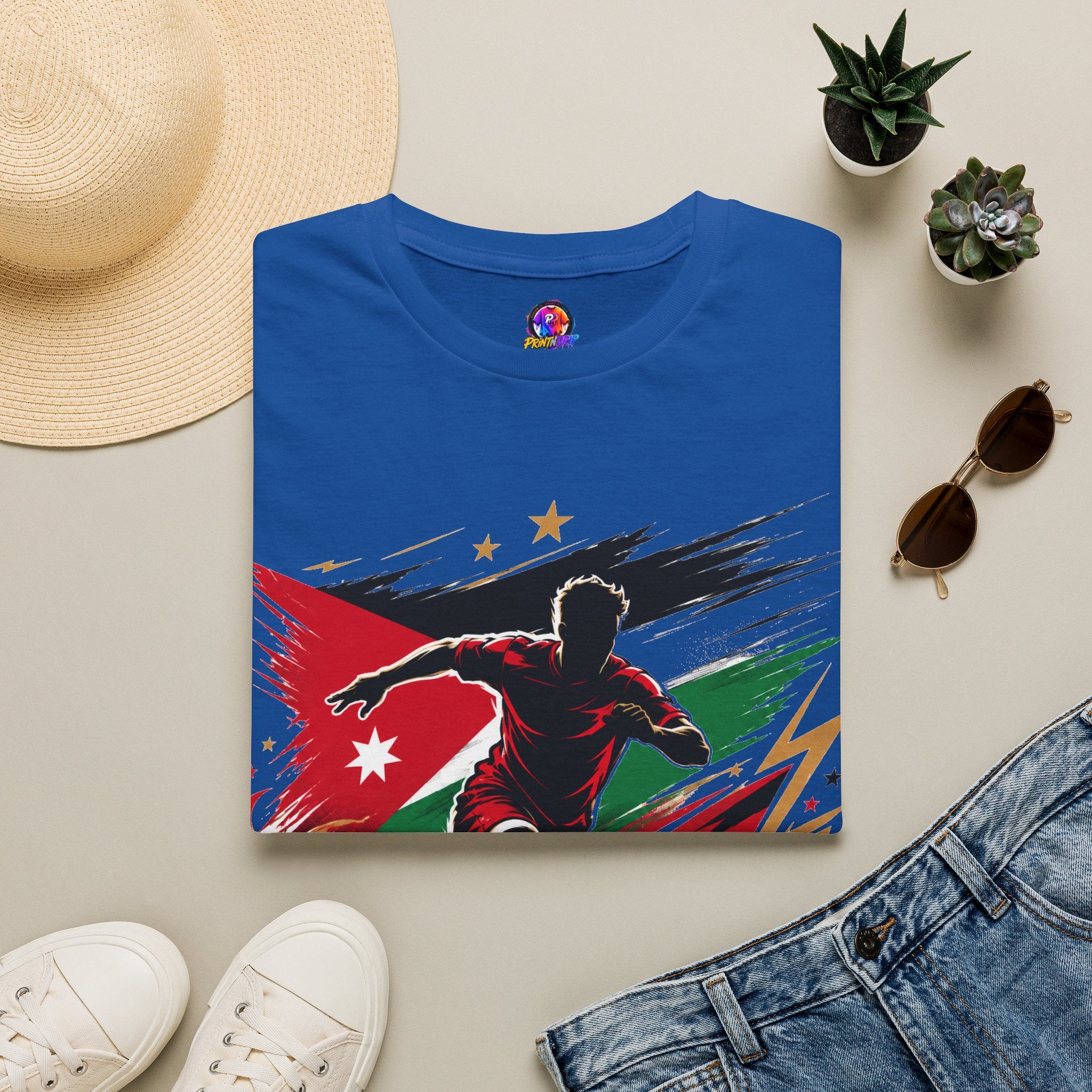 Jordan Soccer T‑Shirt — Desert Courage Flag Design