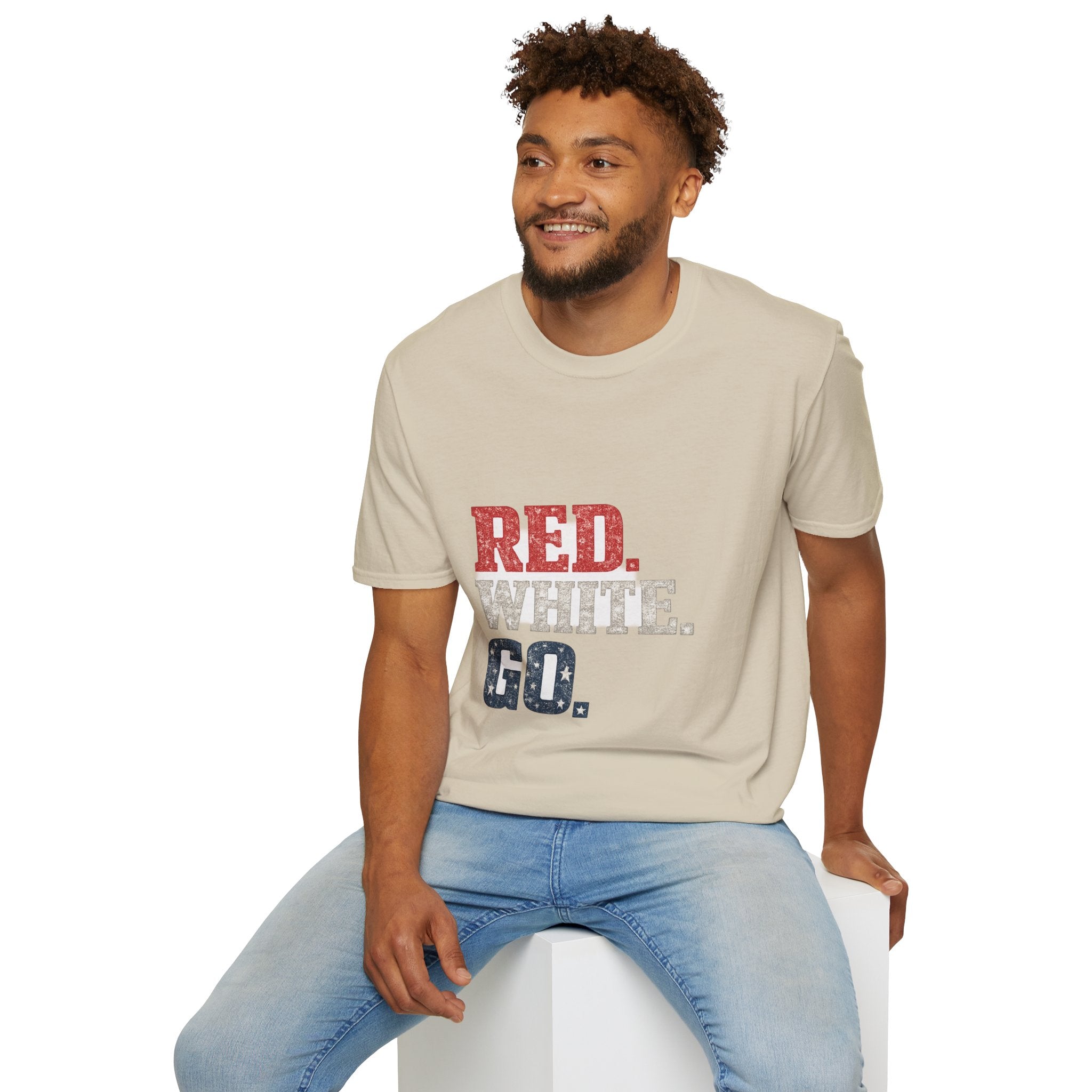 USA Patriotic 'Red. White. Go.' T-Shirt — 4th of July Independence Day Tee