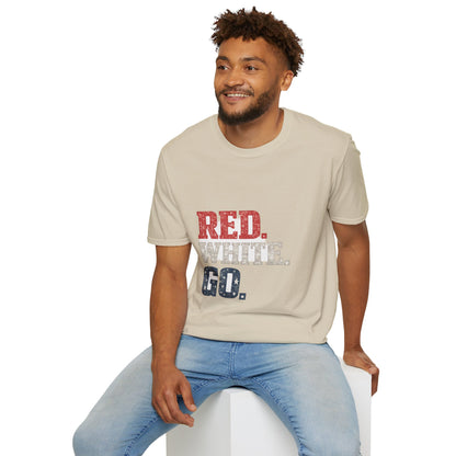 USA Patriotic 'Red. White. Go.' T-Shirt — 4th of July Independence Day Tee