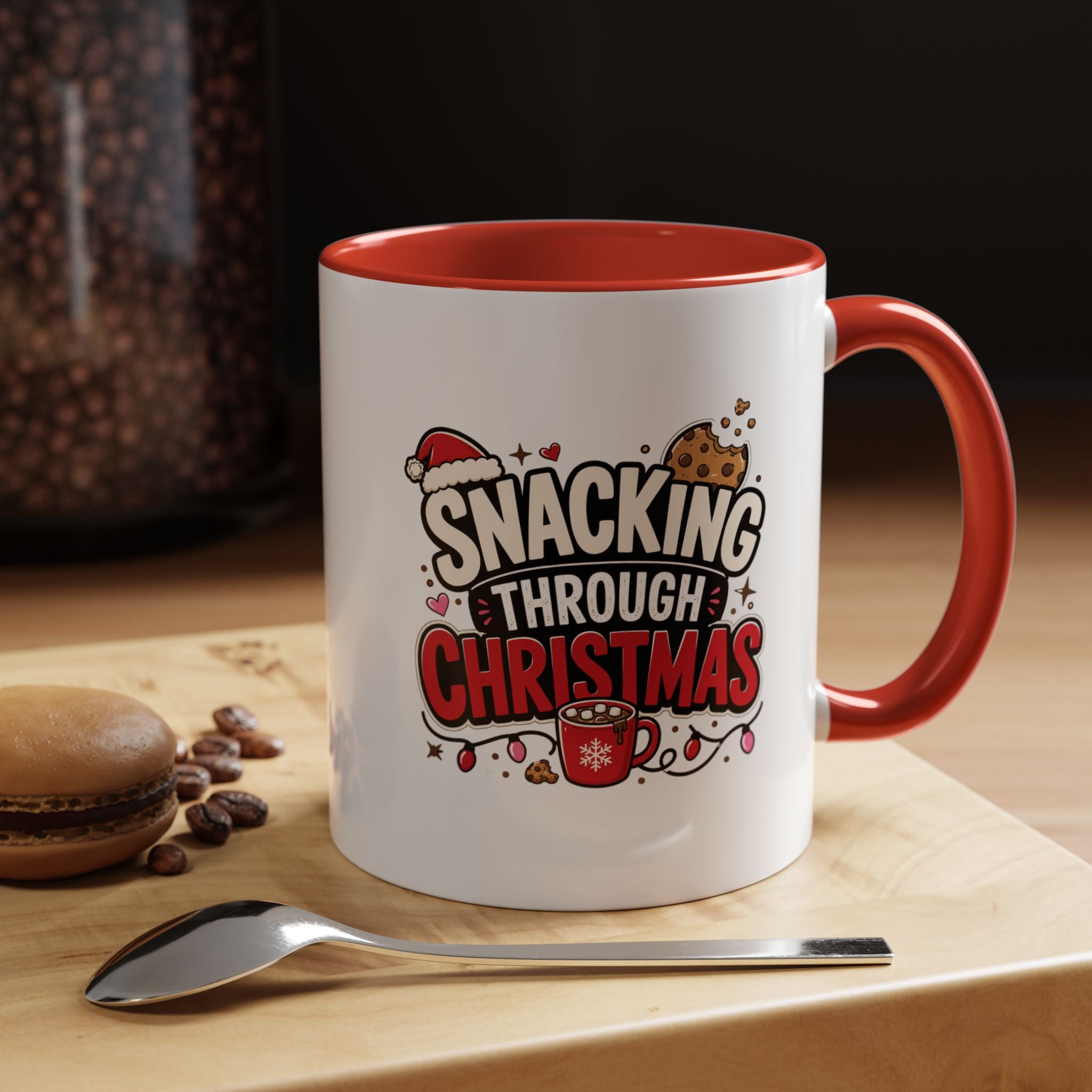 Modern Day Christmas Snacking Through Christmas Coffee Mug