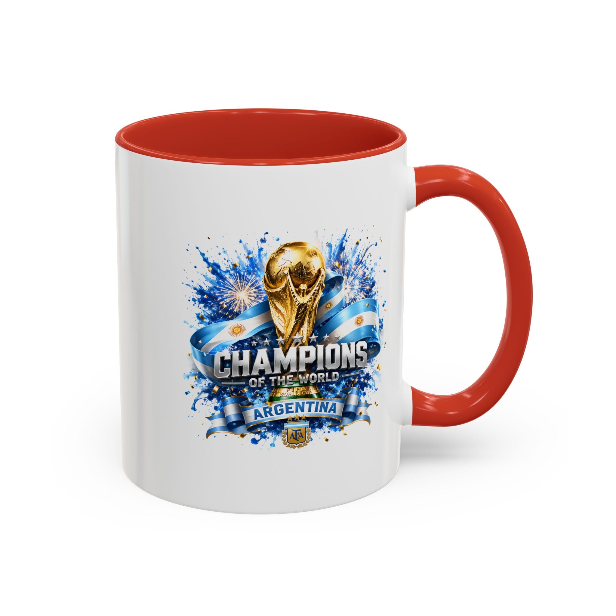 Argentina World Cup Champions Coffee Mug — 'Champions of the World' Accent Mug