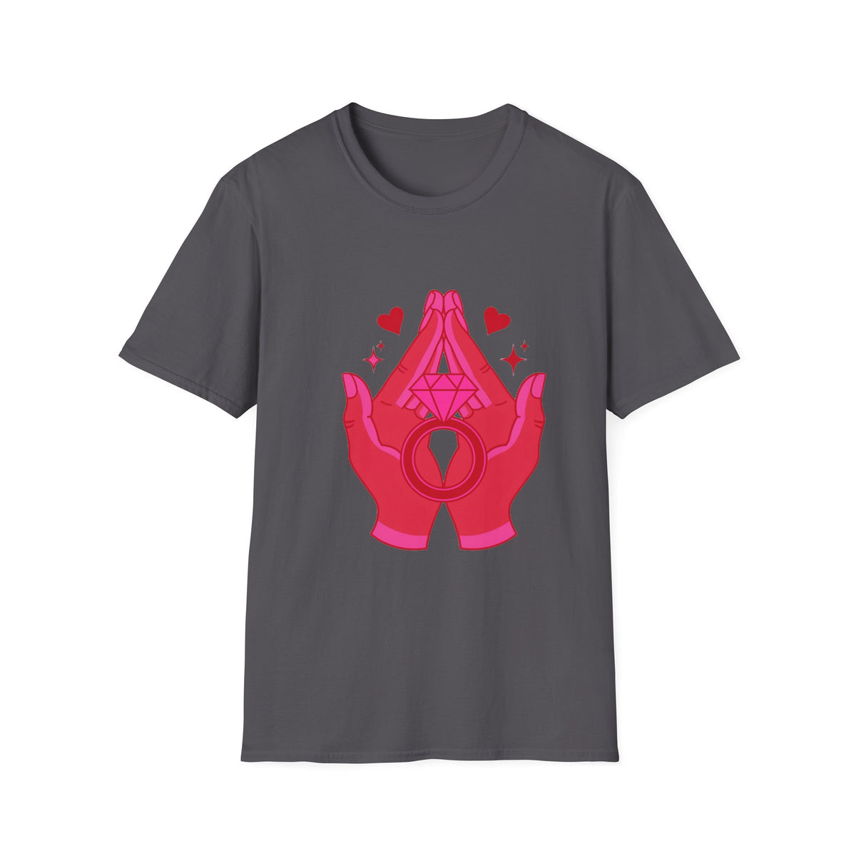 Manifested Hands Graphic T-Shirt — Pink Prayer Hands with Hearts - Trending Now - September 2026