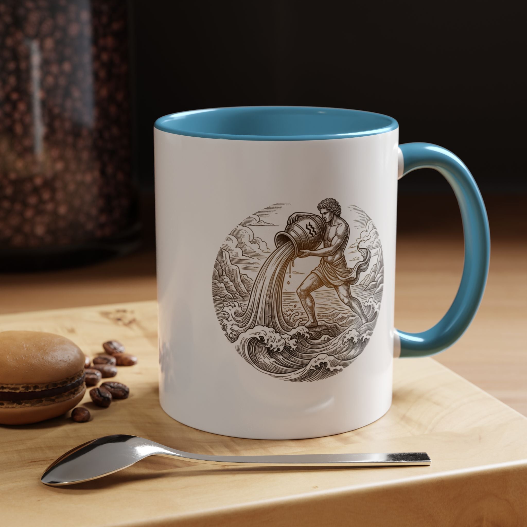 Aquarius Zodiac Coffee Mug — Astrology Sign Accent Mug