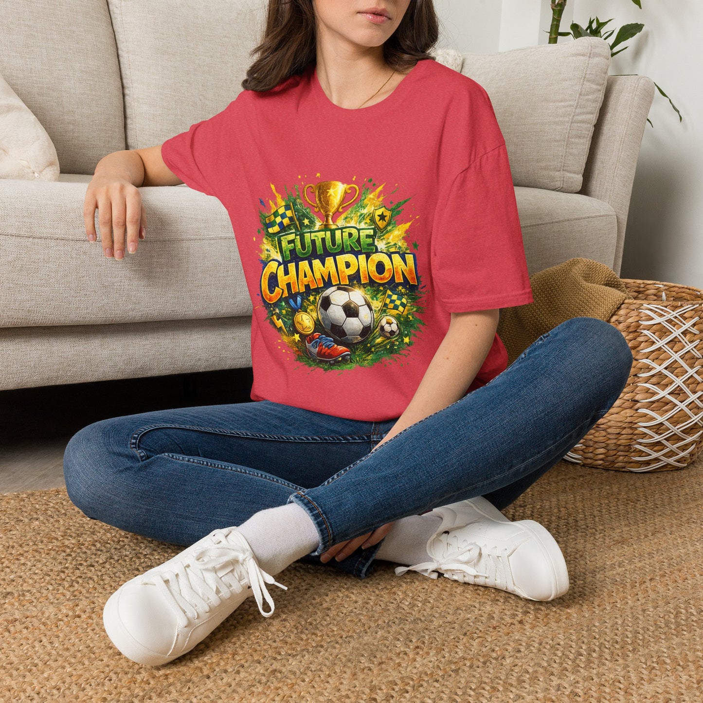 Kids Future Champion Soccer T-Shirt — Kids’ Sports Trophy Graphic Tee