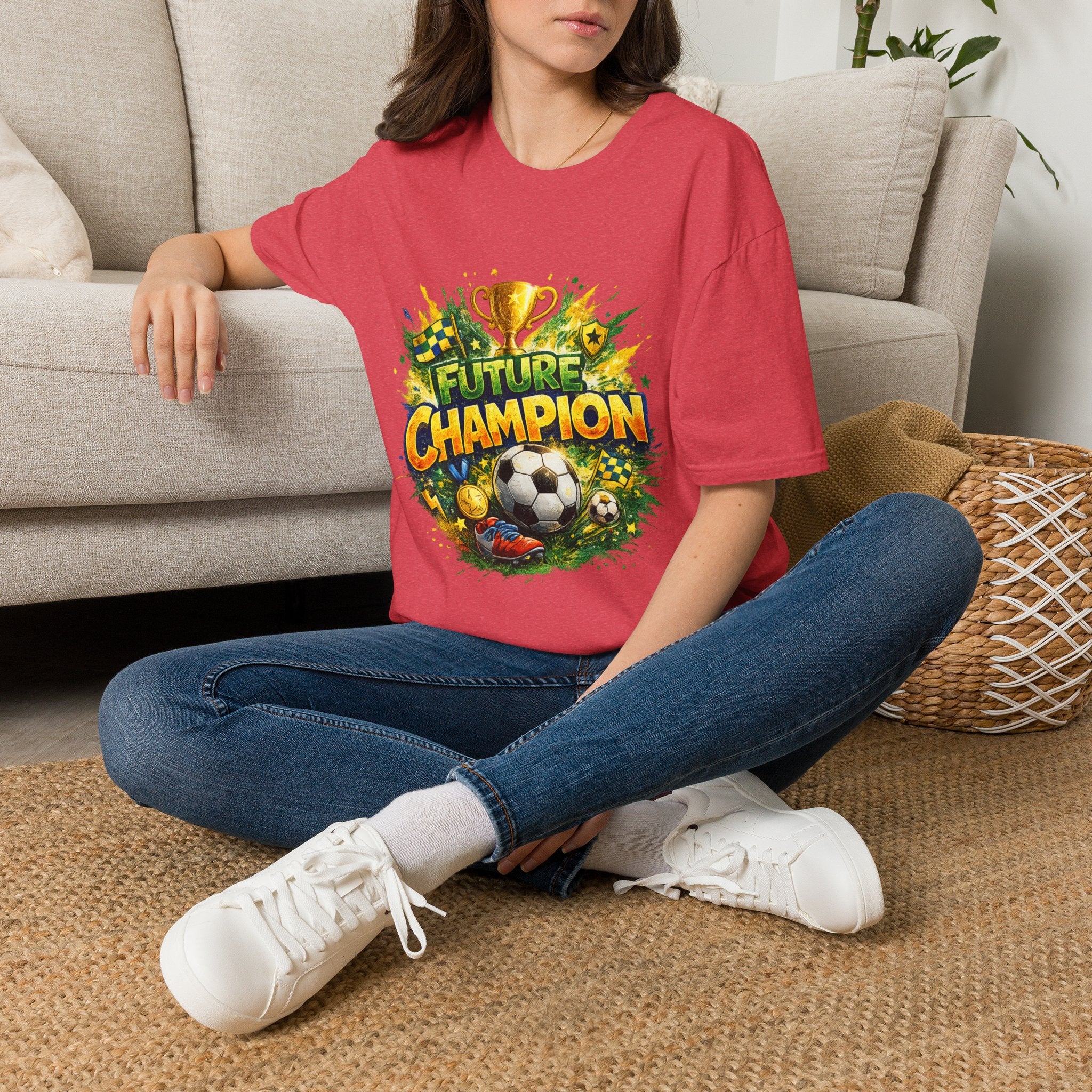 Kids Future Champion Soccer T-Shirt — Kids’ Sports Trophy Graphic Tee