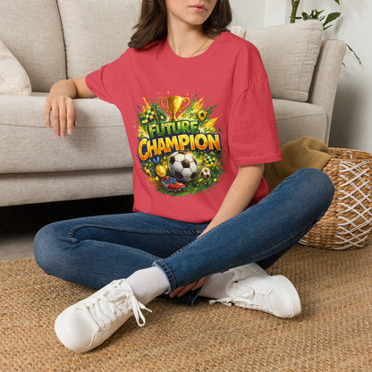 Kids Future Champion Soccer T-Shirt — Kids’ Sports Trophy Graphic Tee