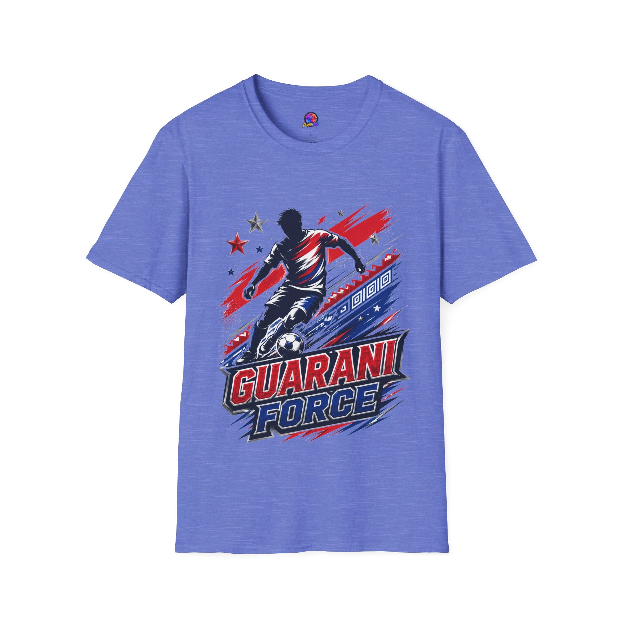 Paraguay Guarani Force Soccer T-Shirt — Red, White & Blue Futbol Fan Tee