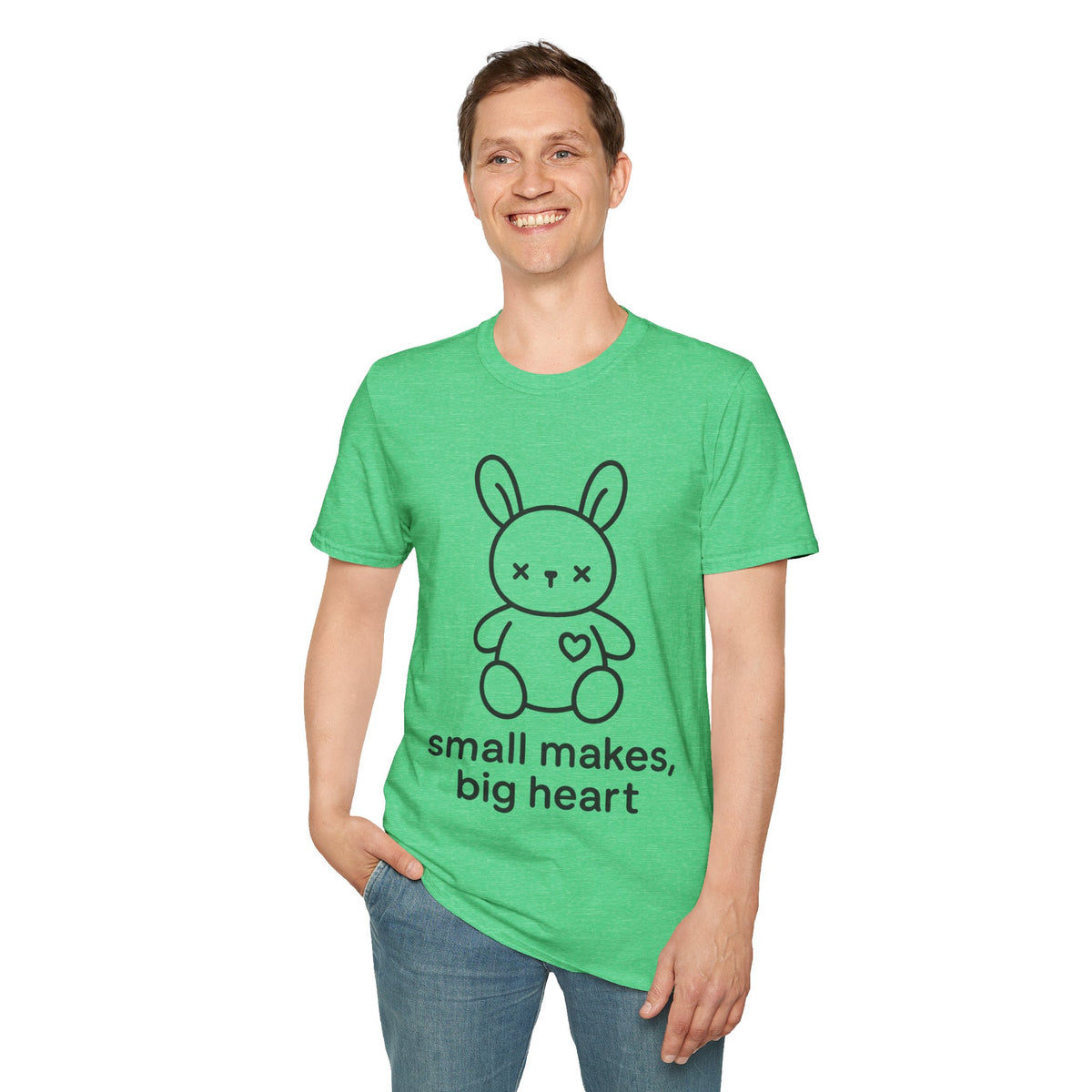 "Small Makes, Big Heart" Cute Amigurumi Bunny Tee - Crafting Crochet Yarn Lover White T-Shirt - Trending Now - September 2026