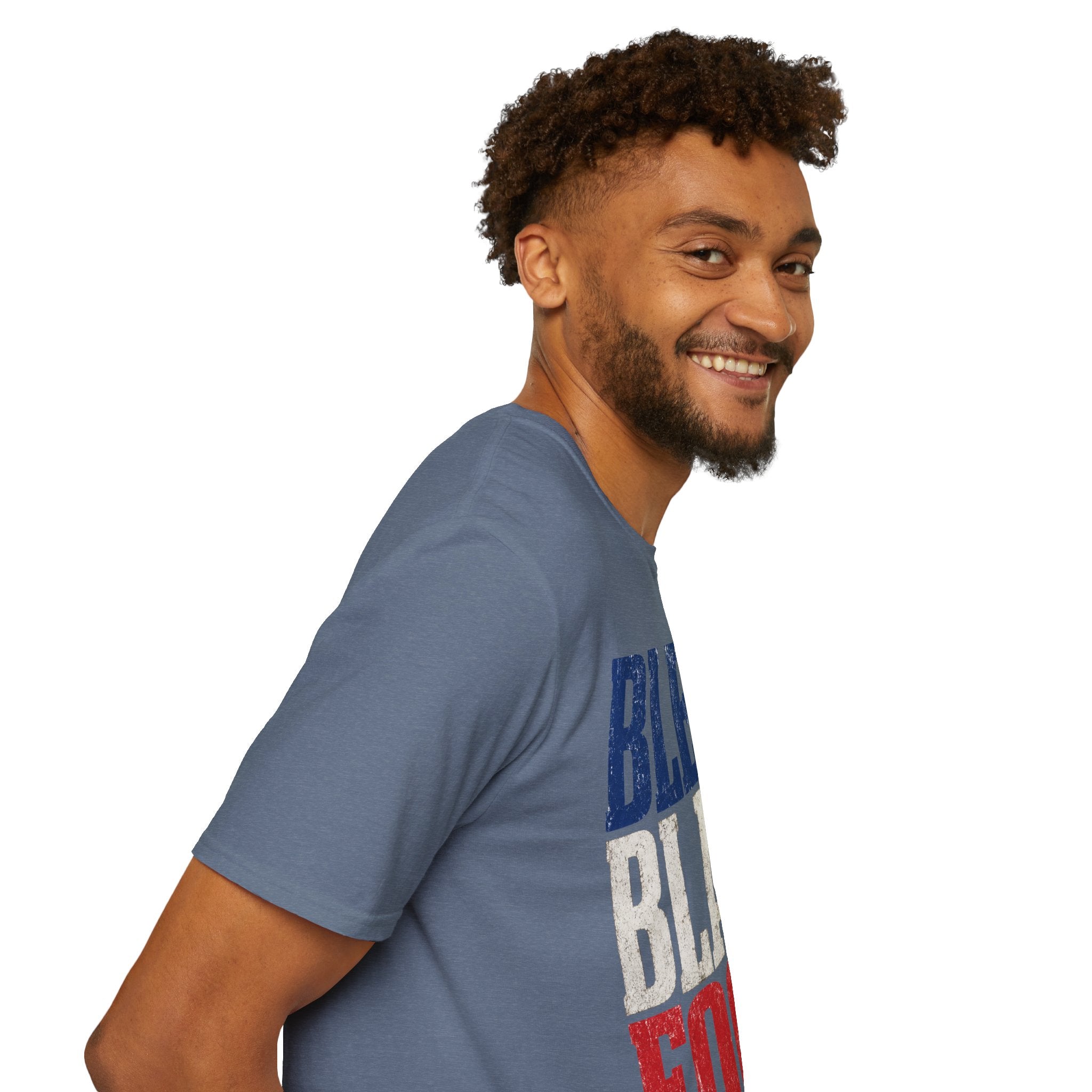 France T-Shirt — Bleu Blanc Foot Vintage French Flag Soccer Graphic Tee