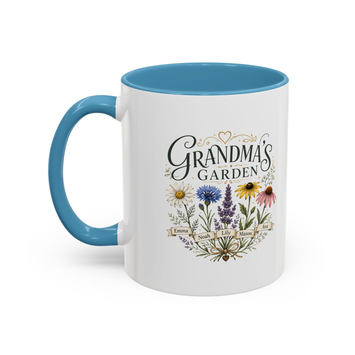 Milo Bailey Dog Dad Mom Grandma's Garden Floral Coffee Mug – Personalized  Accent Mug