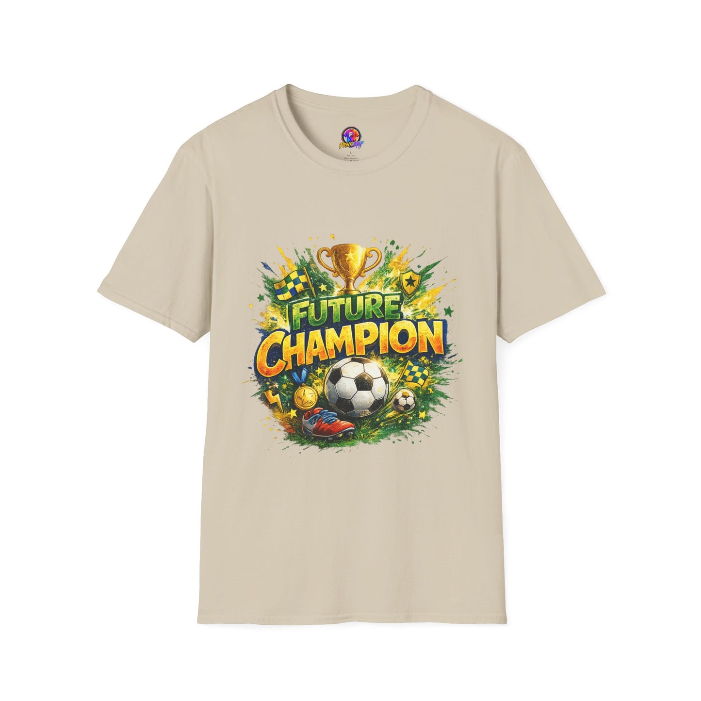 Kids Future Champion Soccer T-Shirt — Kids’ Sports Trophy Graphic Tee