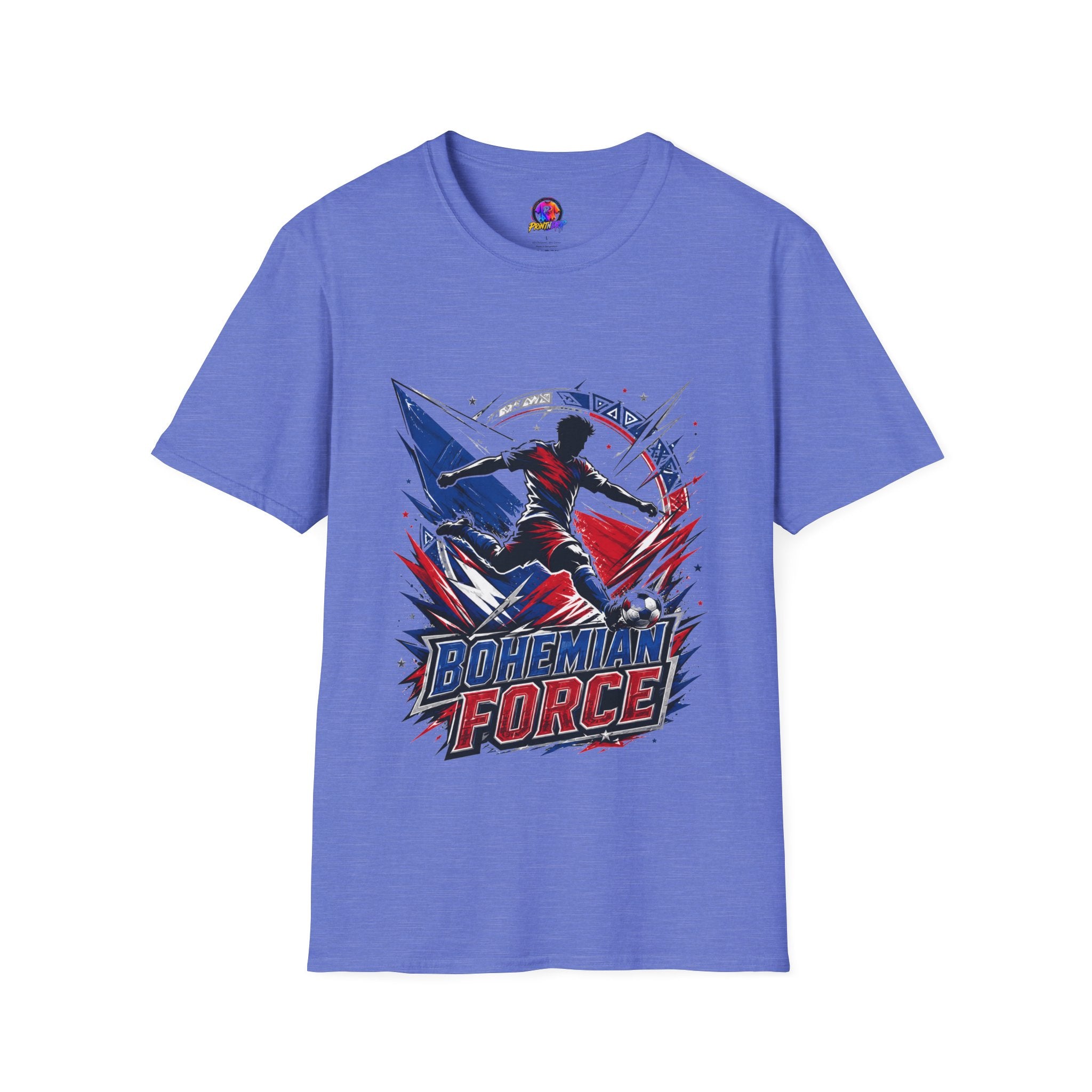 Czechia Bohemian Force Graphic T‑Shirt — Energetic Soccer Player Silhouette