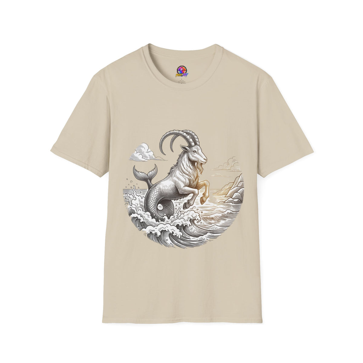 Capricorn Goat-Mermaid T-Shirt — Mythical Sea Goat Zodiac Tee