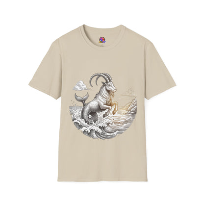 Capricorn Goat-Mermaid T-Shirt — Mythical Sea Goat Zodiac Tee