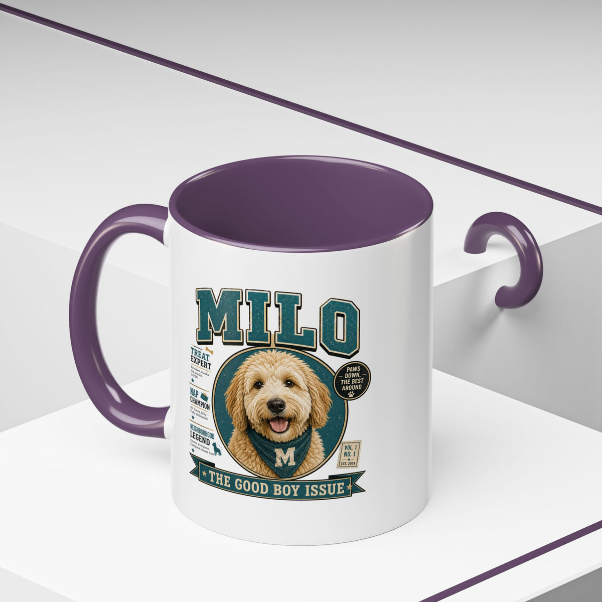 Milo Bailey Dog Dad Mom Milo Dog Coffee Mug — 'The Good Boy Issue' Accent