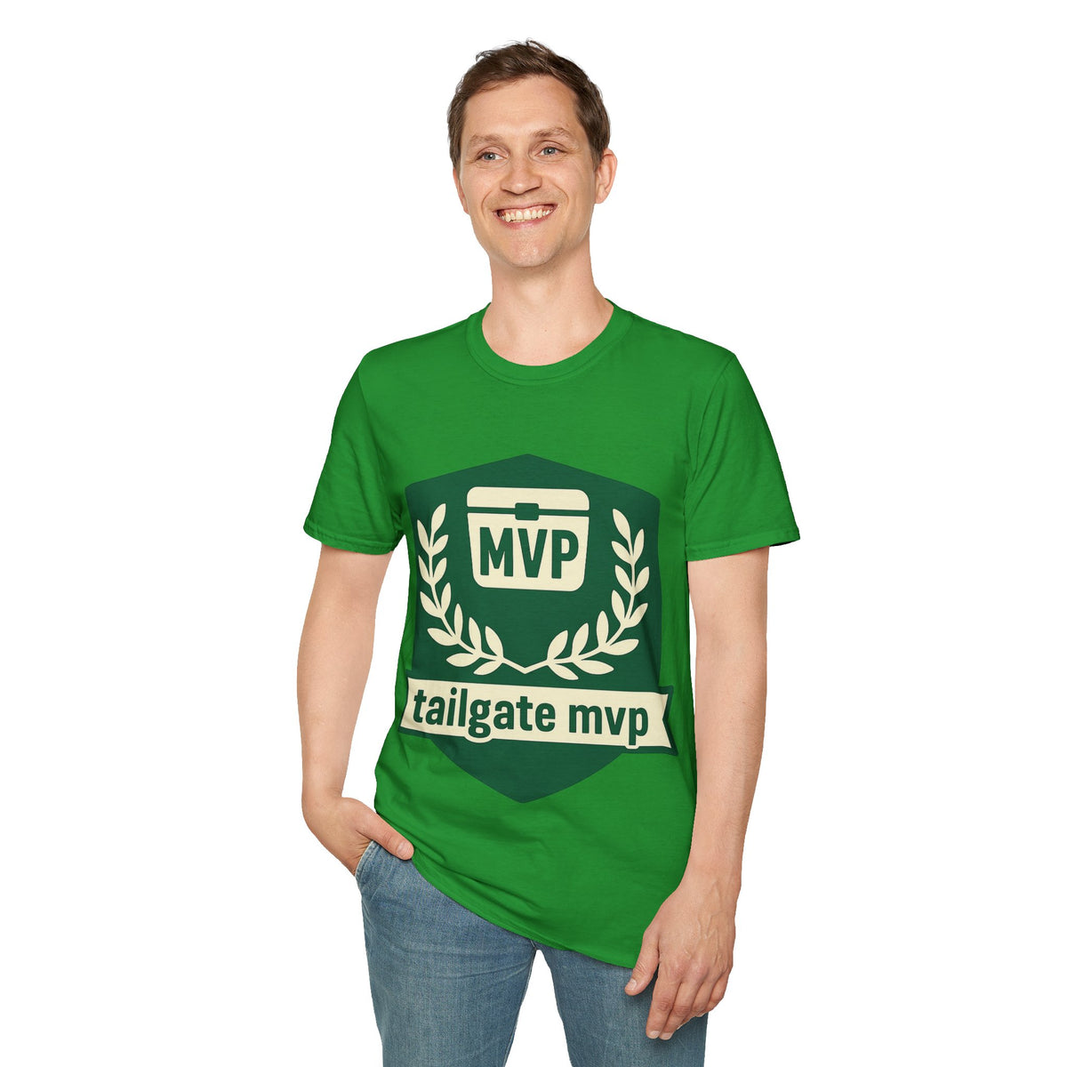 MVP Tailgate T-Shirt — Vintage Green MVP Badge Tee - Trending Now - August 2026