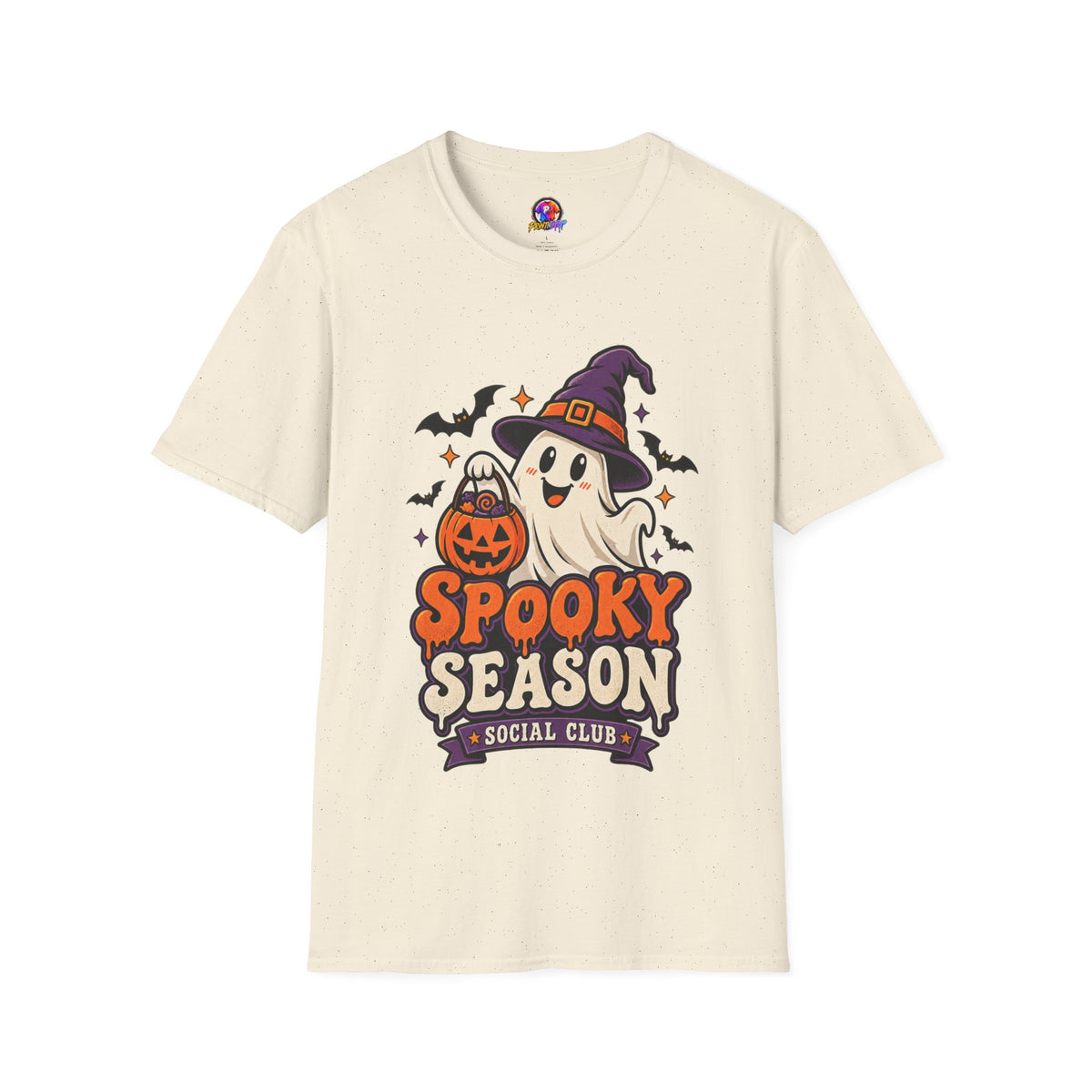 Spooky Season T-Shirt — Cute Ghost Halloween Tee ("Spooky Season Social Club")