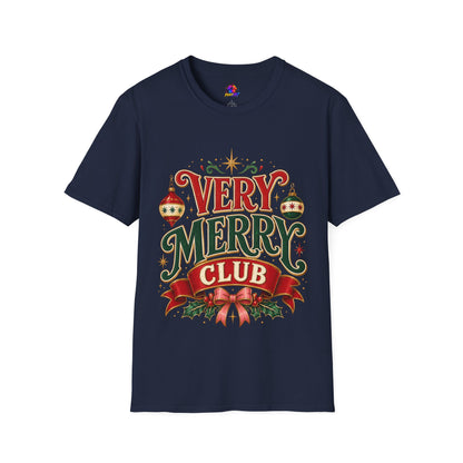 Very Merry Club T-Shirt — Festive Christmas Holiday Tee