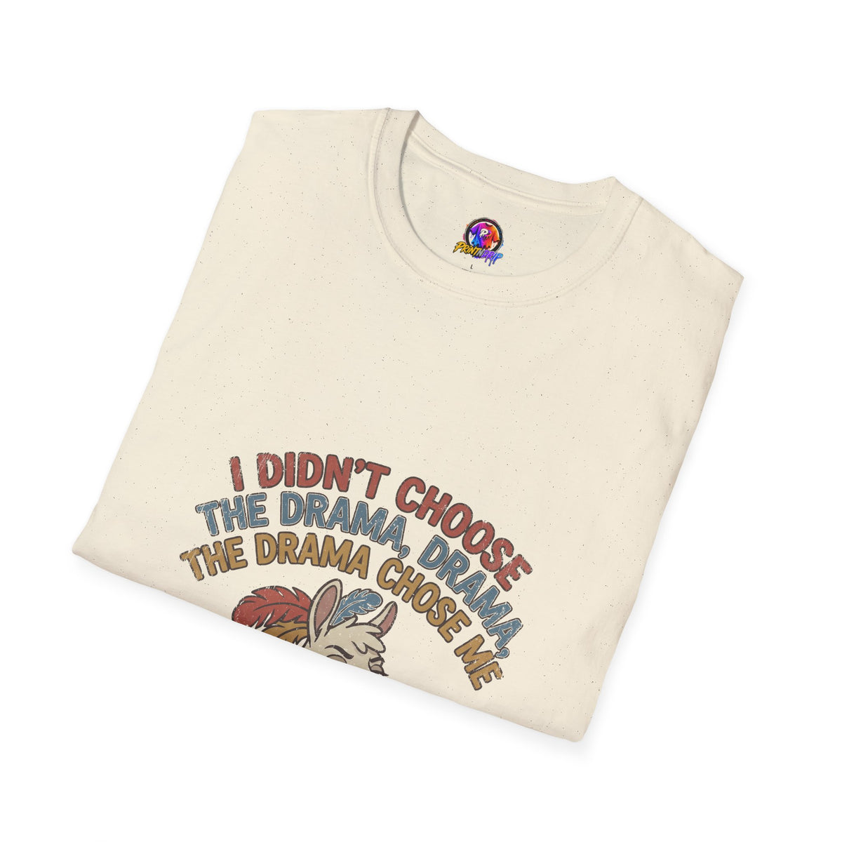 Funny And Witty Llama Drama Graphic T-Shirt — "I Didn’t Choose the Drama" Retro Design