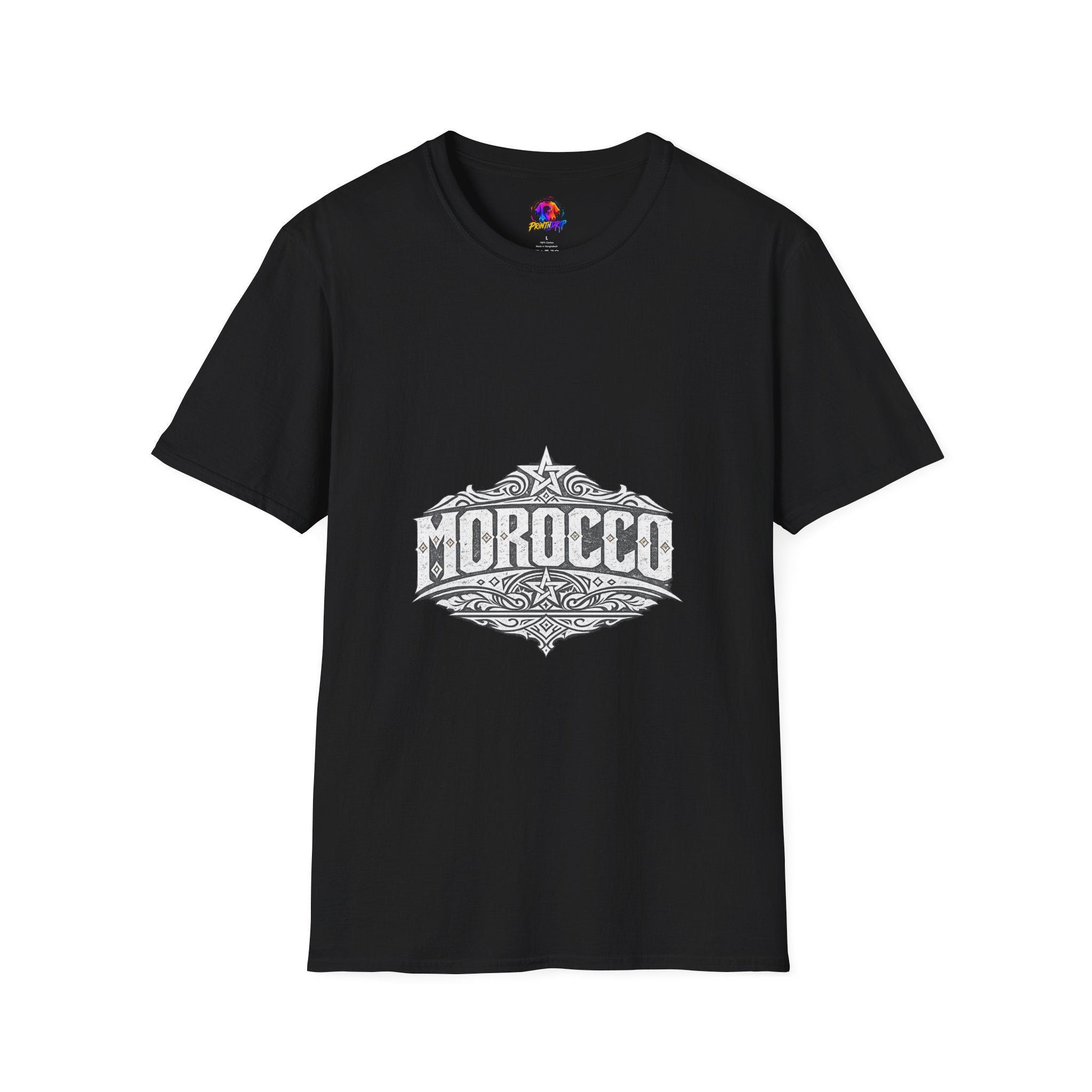Morocco Vintage Graphic T-Shirt — Travel Tee with Ornamental Crest