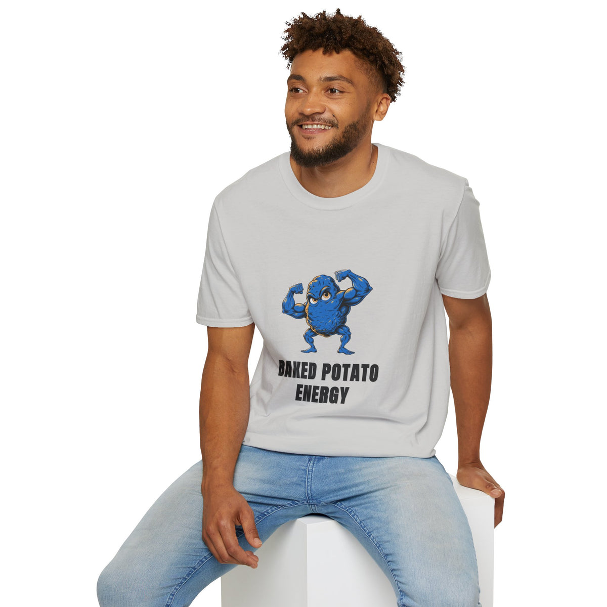 Baked Potato Energy T-Shirt — Funny Muscular Potato Graphic Tee - Trending Now - August 2026