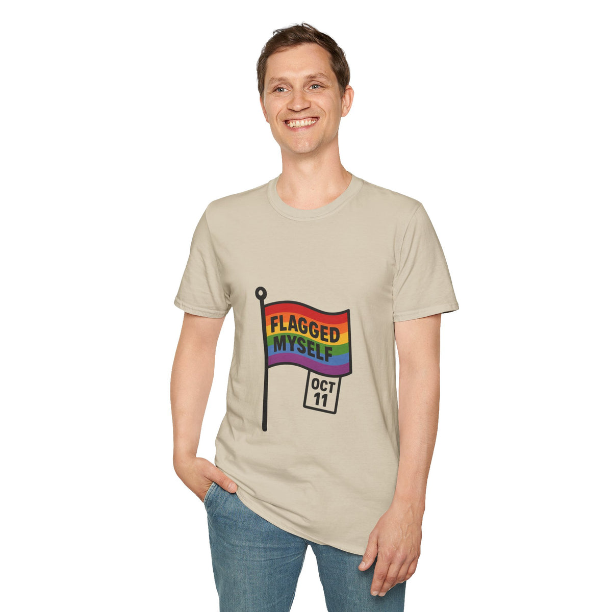 Flagged Myself Rainbow Pride T-Shirt — LGBTQ+ October 11 Awareness Tee - Trending Now - October 2026