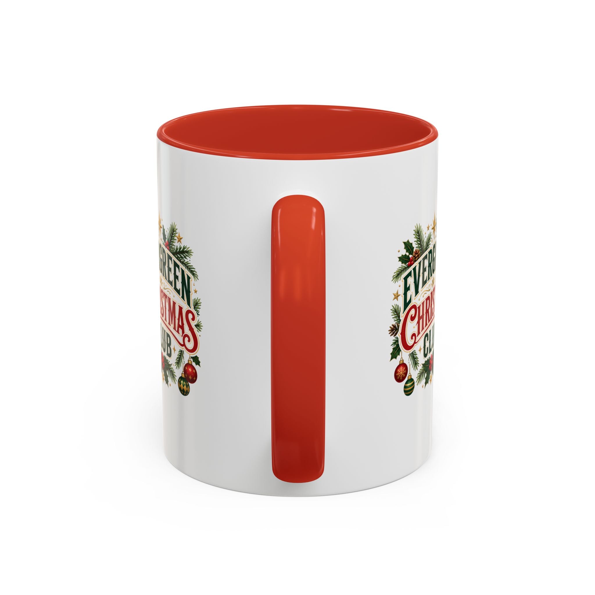 Evergreen Christmas Club Accent Coffee Mug – Festive Holiday Tea & Coffee Cup